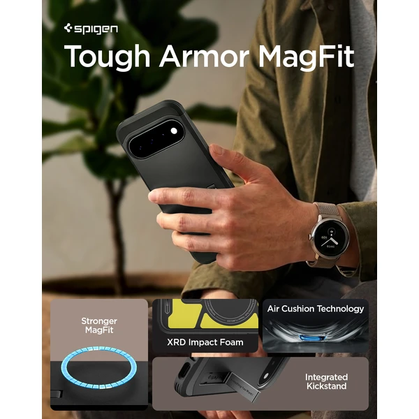 Spigen Tough Armor MagSafe kryt Google Pixel 11 black - Pouzdra - Obrázek 2925bad614db4e3e8cdea30c426fa0ee