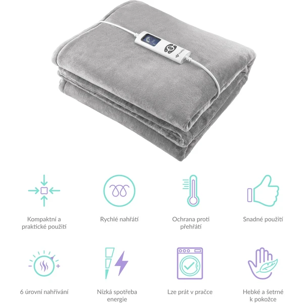 TrueLife HeatBlanket 1813 nahřívací deka - Masážní přístroje - Obrázek 292797df2a074ebbaa59d22e747d5bc7