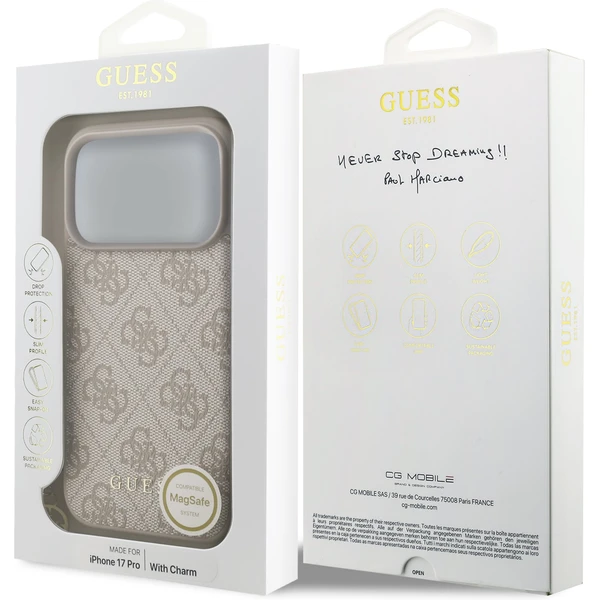 Guess 4G Charm kryt iPhone 17 Pro růžový - Pouzdra - Obrázek 29299c1ff7994e4689414ba3d53a7f2a