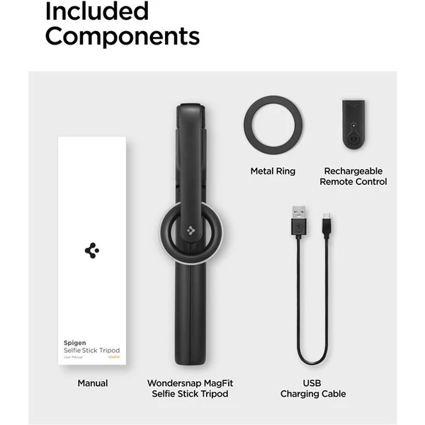 Spigen MagSafe Tripod Selfie Stick (longer version) černá - Držáky - Obrázek 292cb598d0f748f68408e00a46c9b590