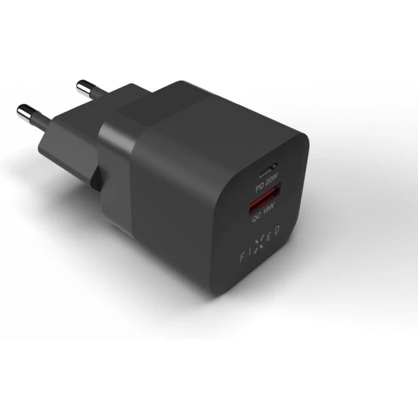 FIXED Mini nabíječka s USB-C a USB-A výstupem PD 20W a QC 3.0 černá - Nabíječky - Obrázek 298696757cdc40e0bb7ac96dd0a27d90