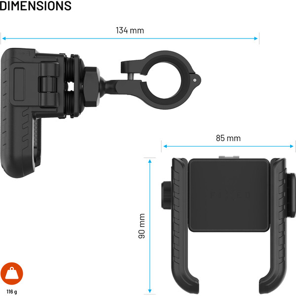 FIXED Bikee Anti-Shock univerzální držák na motorku a kolo černý - Držáky - Obrázek 298c1fd8cbc0413096fc6c9cf18032b7