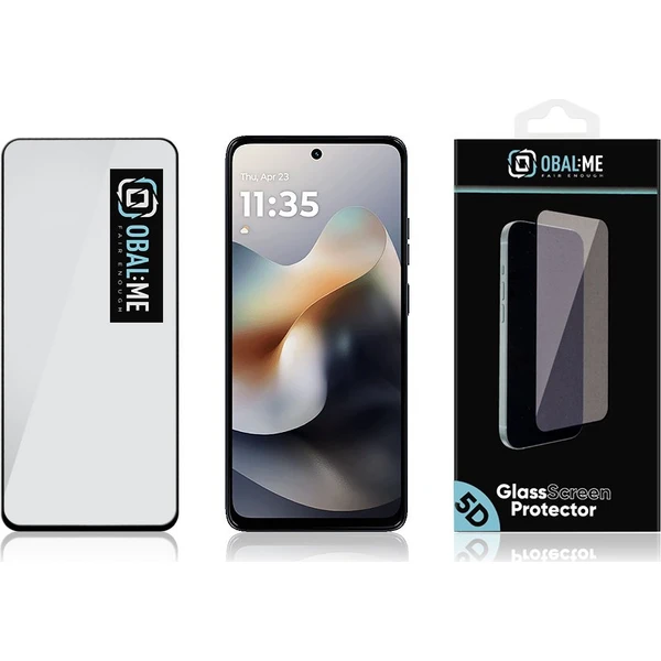 OBAL:ME 5D Tvrzené Sklo pro Motorola G56 černé - Ochranné folie a skla - Obrázek 298eb8df891e4e47af2ae433abf174ac