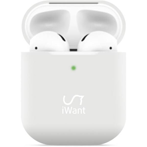 iWant AirPods 2. generace ultra-tenké pouzdro bílé