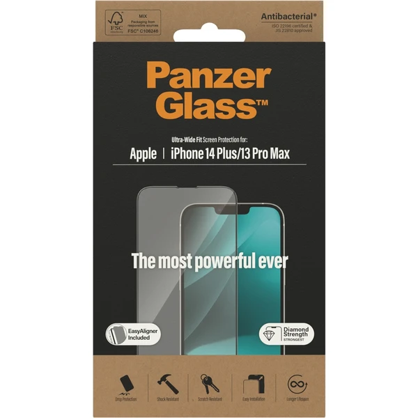 PanzerGlass™ Ultra-Wide Fit sklo iPhone 14 Plus/13 Pro Max s instalačním rámečkem - Ochranné folie a skla - Obrázek 29KG100501