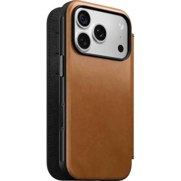 Nomad Modern Leather Folio MagSafe kožené pouzdro iPhone 17 Pro/18 Pro English Tan - Pouzdra - Obrázek 29ae368037ff44a4a5965107b574a7d2