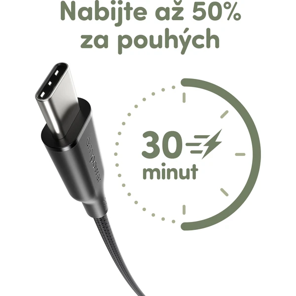 PanzerGlass USB-C/USB-C napájecí kabel 240W 2m černý - Kabely a redukce - Obrázek 2A3J000K01