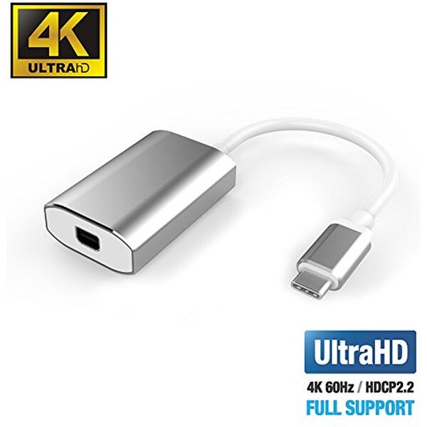 PremiumCord USB-C/Mini DisplayPort redukce 4K 0,15m stříbrná
