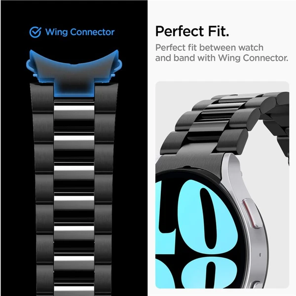 Spigen Modern Fit 316L Band řemínek Samsung Galaxy Watch6 44mm černý - Řemínky - Obrázek 2AV3000N01