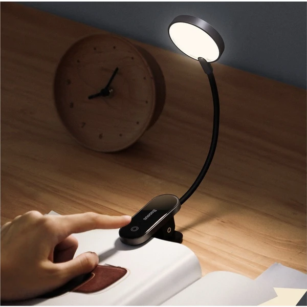 Baseus Mini LED lampička s klipem šedá - Lampičky - Obrázek 2B3P600301