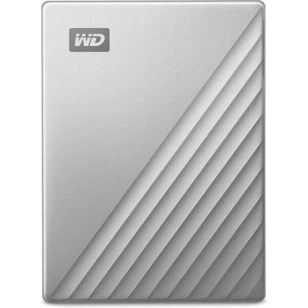 WD My Passport ULTRA 1TB USB-C Stříbrný externí 2,5" disk WDBC3C0010BSL-WESN Stříbrná