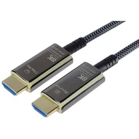 PremiumCord HDMI 2.1/HDMI 2.1 optický kabel s ethernetem 8K 10m černý/bílý - Kabely a redukce