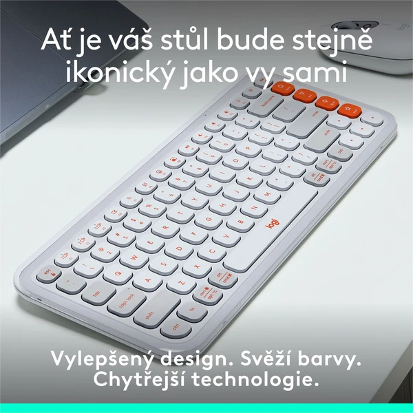 Logitech POP ICON KEYS (US) klávesnice bílá - Klávesnice - Obrázek 2BU8000O01