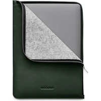 Woolnut kožené Folio pouzdro pro 13"/14" MacBook tmavě zelené - Pouzdra