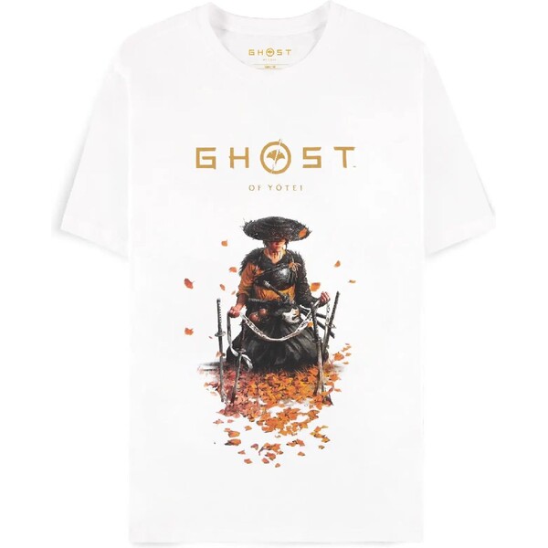 Difuzed Tričko Ghost of Yotei - Atsu M Bílá