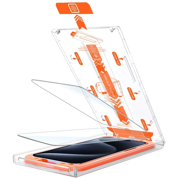 Mobile Origin Orange Screen Guard 2 Pack 2,5D ochranné sklo s aplikátorem iPhone 15 Pro/15 - Ochranné folie a skla - Obrázek 2DJA000601