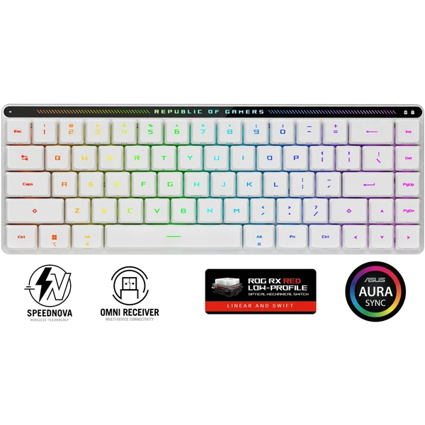 ASUS ROG Falchion RX Low Profile (ROX RX RED) herní klávesnice US bílá - Klávesnice - Obrázek 2DY5000L01