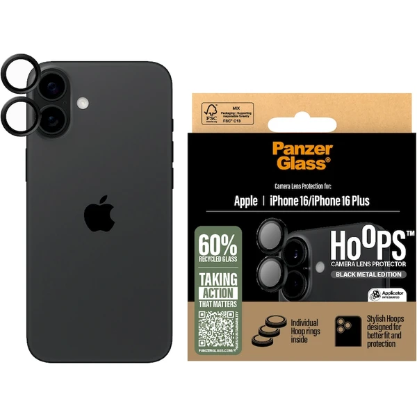 PanzerGlass® HoOps™ Apple iPhone 16/16 Plus černý hliník - Ochranné folie a skla - Obrázek 2E08000P01