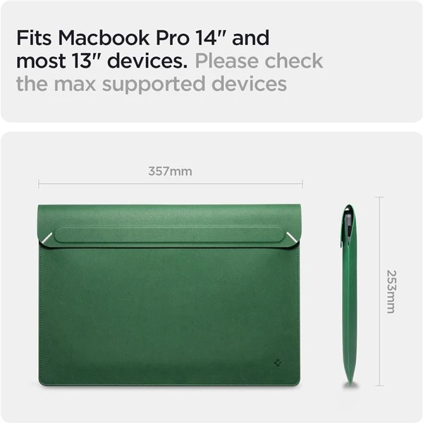 Spigen Valentinus S pouzdro pro notebook 14" zelené - Pouzdra - Obrázek 2EA1000P01