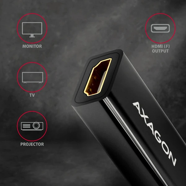 AXAGON DisplayPort/HDMI 1.4 redukce 0,18m černá - Kabely a redukce - Obrázek 2FD0700301