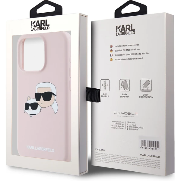 Karl Lagerfeld Liquid Silicone Double Heads Magsafe zadní kryt iPhone 15 Pro Max růžový - Pouzdra - Obrázek 2FP5000J01