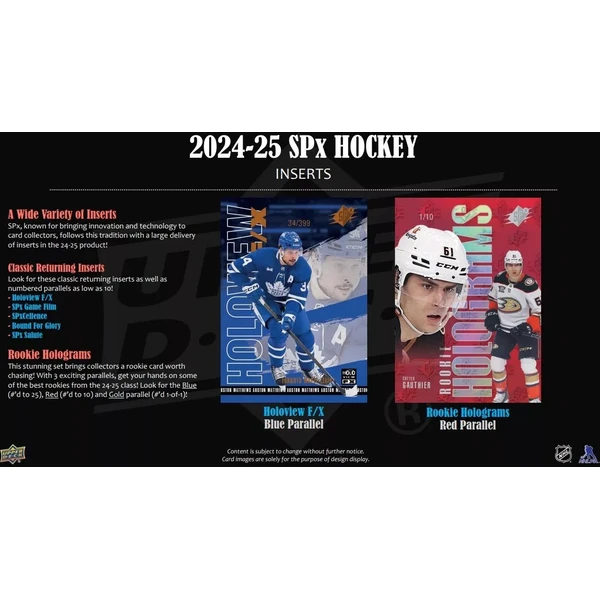 Hokejové karty Upper Deck 2024/25 SPx Hockey Hobby Box - Hokejové karty - Obrázek 2FSF000N01