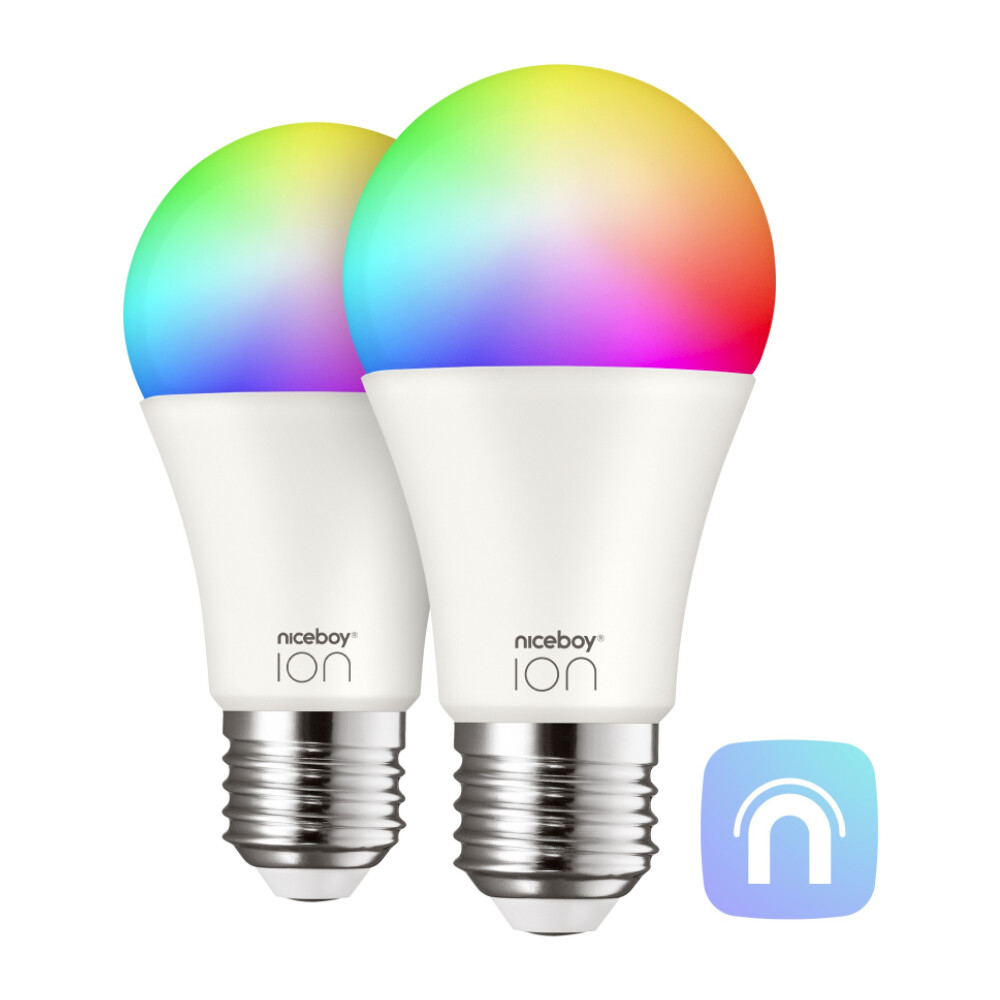 Niceboy chytrá žárovka ION SmartBulb RGB 9W - E27 SET 2 ks