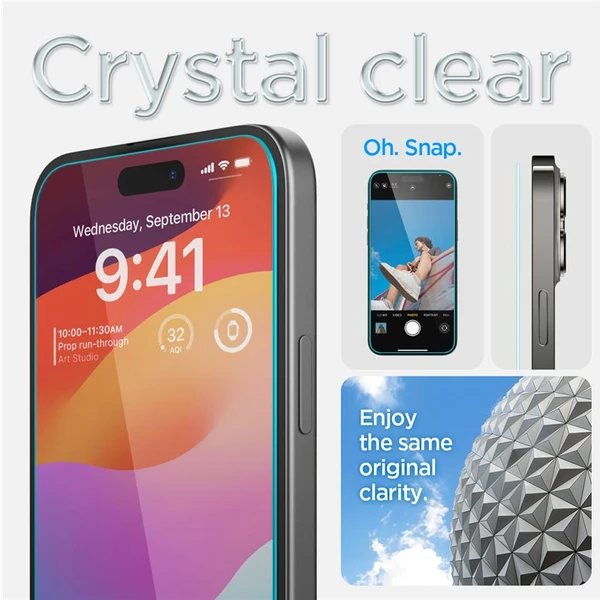 Spigen Glass tR EZ Fit HD tvrzené sklo iPhone 16/15 čiré - Ochranné folie a skla - Obrázek 2IZ8000601