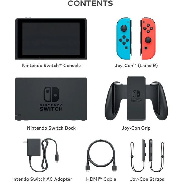 Nintendo Switch konzole červená/modrá - Konzole - Obrázek 2J0GF00101