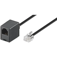 PremiumCord RJ11/RJ11 prodlužovací telefonní kabel 6m černý - Kabely a redukce