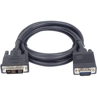 PremiumCord DVI-I/VGA kabel 1m černý - Kabely a redukce
