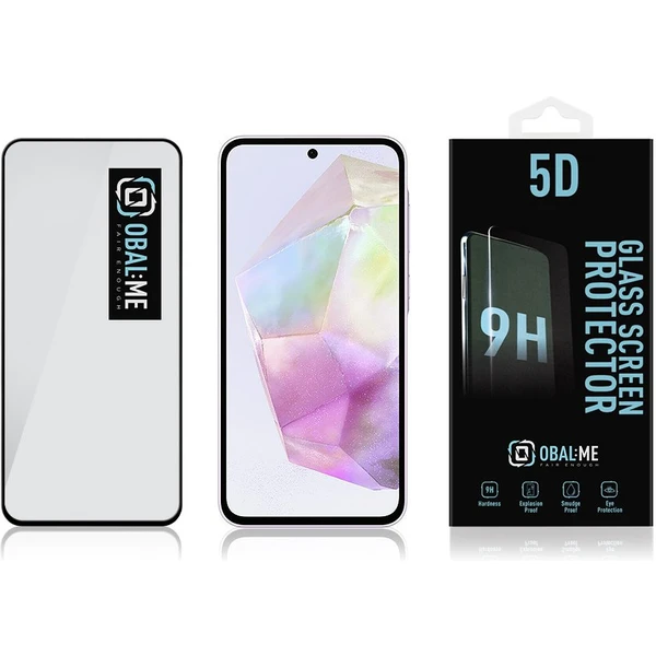 OBAL:ME 5D Tvrzené Sklo pro Samsung Galaxy A35 5G černé - Ochranné folie a skla - Obrázek 2JX3000P01