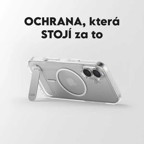 PanzerGlass® CARE Kickstand kryt s MagSafe Apple iPhone 17 stříbrný/bílý - Pouzdra - Obrázek 2KDH000K01