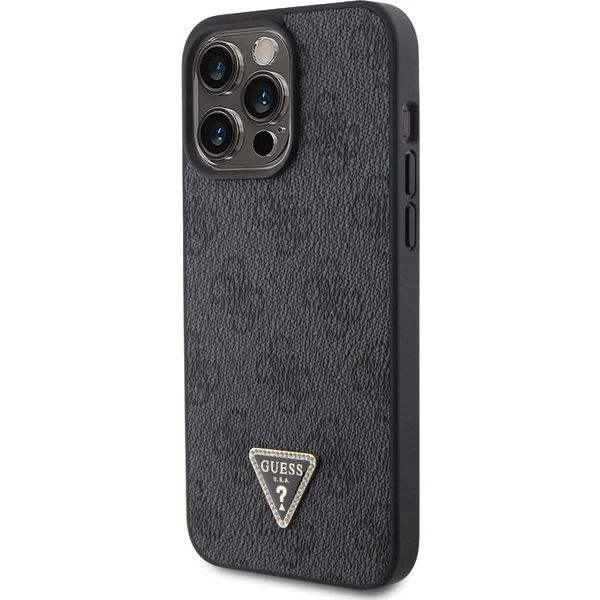 Guess PU 4G Strass Triangle Metal Logo kryt iPhone 15 Pro Max černý - Pouzdra - Obrázek 2KK8000601