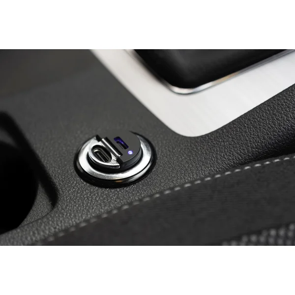 FIXED Mini autonabíječka s 2x USB-C, PD, 30W, černá - Nabíječky - Obrázek 2LVW600301