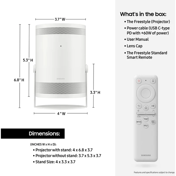 Samsung The Freestyle projektor
 - Projektory - Obrázek 2M7A300401