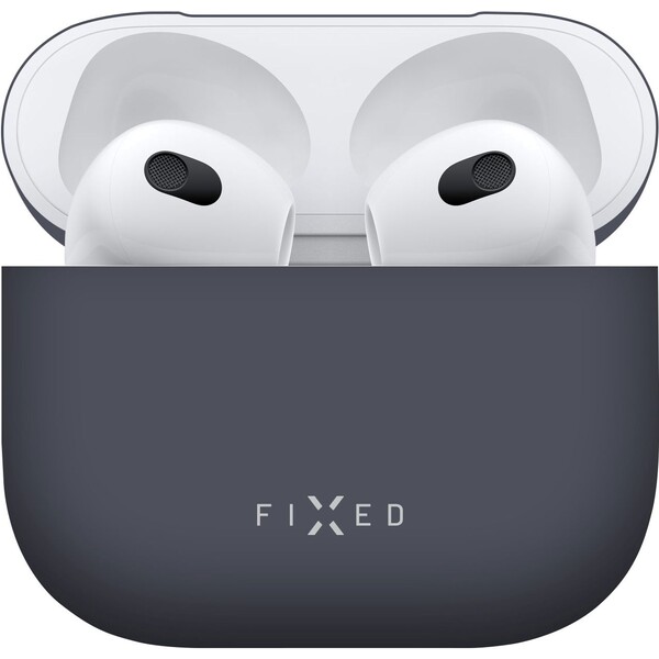 FIXED Silky ultratenké silikonové pouzdro Apple Airpods 3 modré