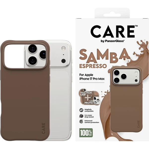 PanzerGlass® CARE Samba kryt s MagSafe Apple iPhone 17 Pro Max Espresso - Pouzdra - Obrázek 2NDH000K01