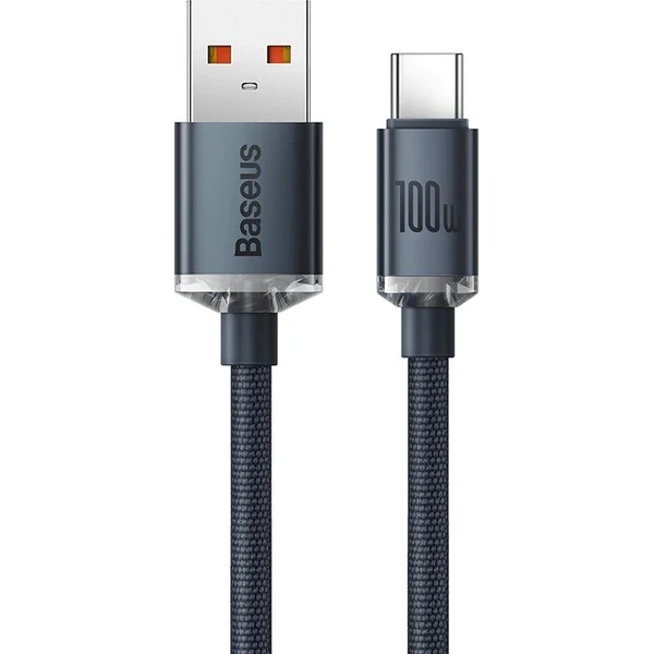 Baseus Crystal Shine USB-A/USB-C napájecí kabel 100W 1,2m černý - Kabely a redukce - Obrázek 2NRL100501