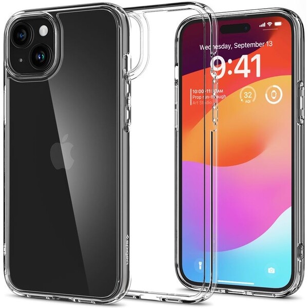 Spigen Ultra Hybrid kryt iPhone 15 čirý