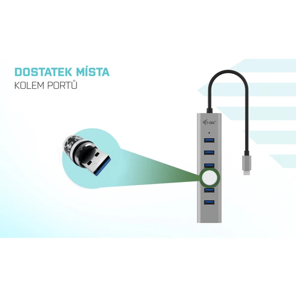 i-tec USB-C Charging Metal HUB 7 Port - USB huby - Obrázek 2QUG100501