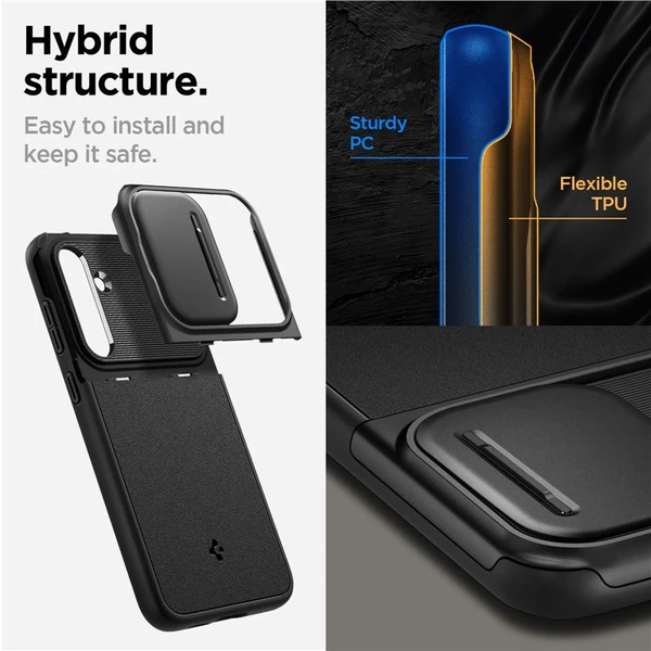 Spigen Optik Armor kryt Samsung Galaxy S23 FE černý - Pouzdra - Obrázek 2QV3000N01