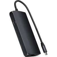 Satechi USB-C víceportový adaptér 8K s Ethernet V3 černý - USB huby