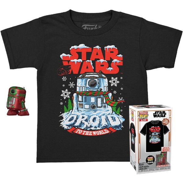 Funko Pocket POP! & Tee: Star Wars -Holiday R2D2 (MT) M