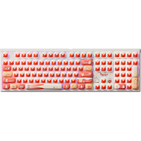 Akko MonsGeek MG108B Bunny Apple 6925758632256 Bílá