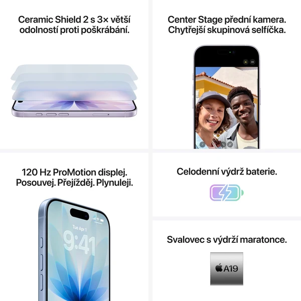 Apple iPhone 17 512GB levandulový - Mobilní telefony - Obrázek 2SMH000K01