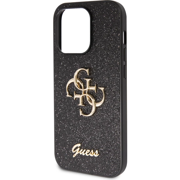 Guess PU Fixed Glitter 4G Metal Logo kryt iPhone 15 Pro Max černý - Pouzdra - Obrázek 2SX4000701
