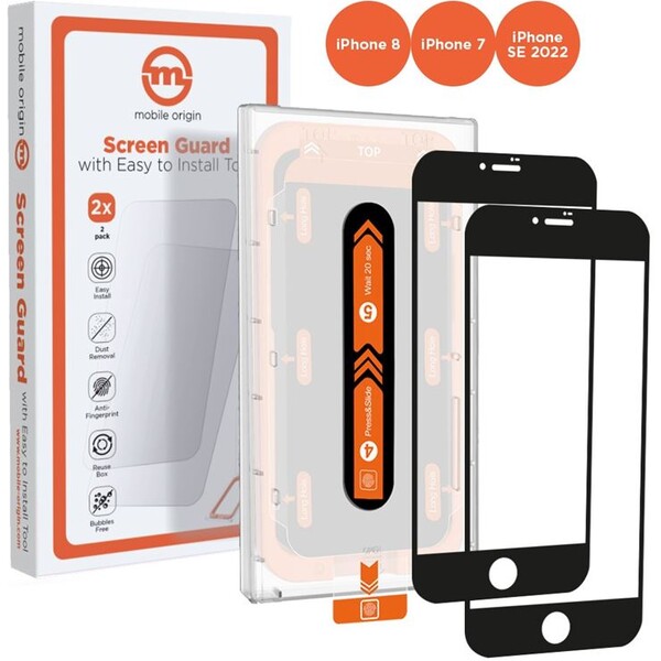 2 kusy ochranného skla pro iPhone 8/ iPhone 7 / iPhone SE 2022 Mobile Origin Screen Guard