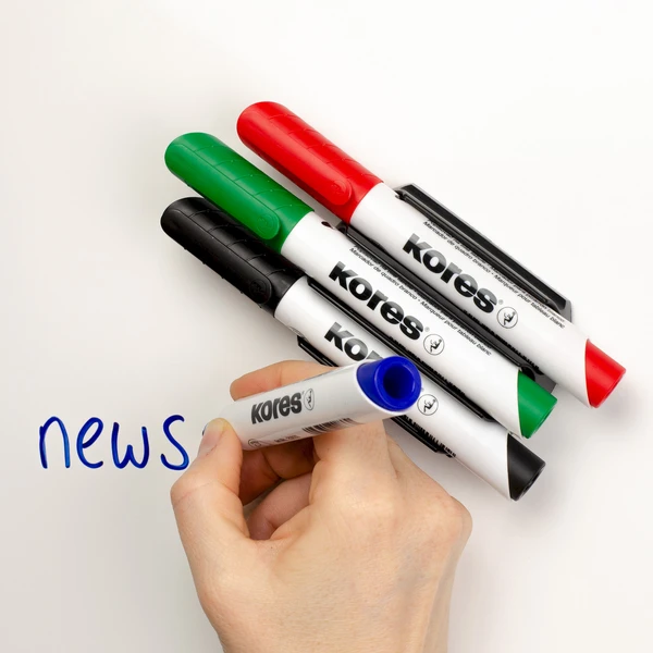 Kores K-MARKER popisovače na bílé tabule a flipcharty s kulatým hrotem 4 barvy - Popisovače - Obrázek 2T7H000K01