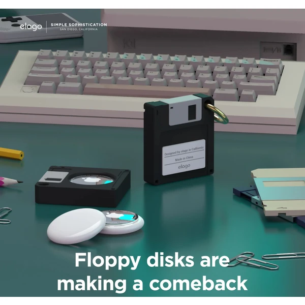 ELAGO Floppy Disk pouzdro pro Apple AirTag černé - Pouzdra - Obrázek 2TEM100501